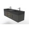 Castello Usa Amazon 60" Wall Mounted Black Vanity With Black Top And Gold Handles CB-MC-60BLK-GLD-2056-BL - alternate 4